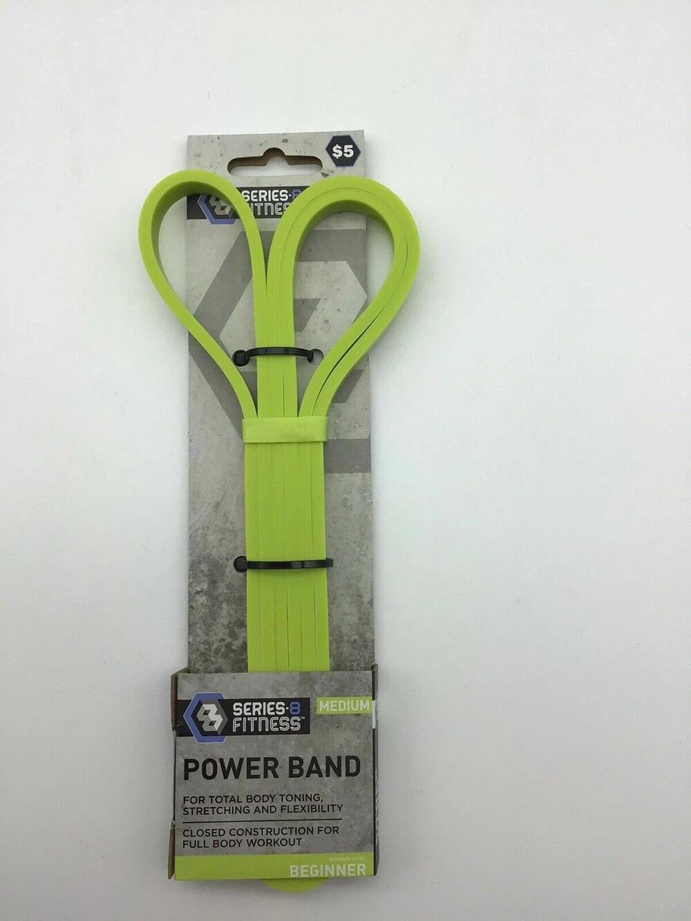New Series 8 Fitness Power Band Beginner Medium Total Body Workout Stretching